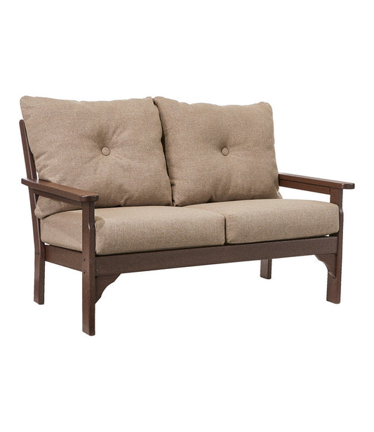 All-Weather Patio Loveseat with Textured Cushion, Mahogany | L.L.Bean online - US 1782