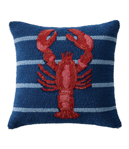 Indoor/Outdoor Hooked Pillow, 18x18 Lobster | L.L.Bean on sale - US 8173