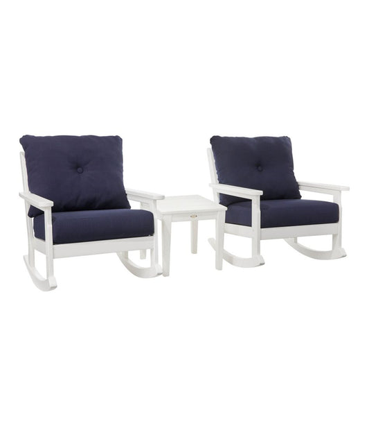All-Weather Patio Rocker Set with Side Table, White | L.L.Bean sale