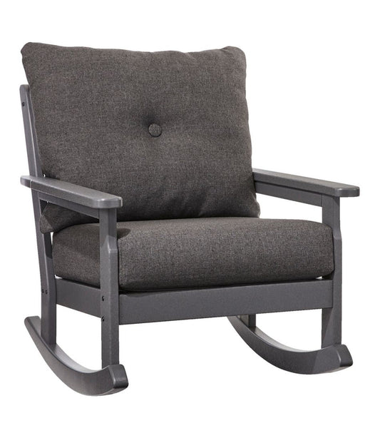 All-Weather Patio Rocker with Textured Cushion, Slate Gray | L.L.Bean outlet