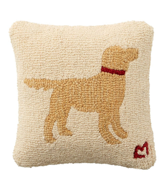 Wool Hooked Throw Pillow, Yellow Dog, 14" x 14" | L.L.Bean near me