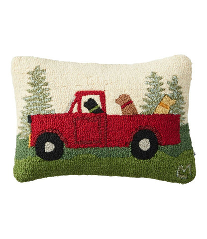 Wool Hooked Throw Pillow, Dog Trio, 14" x 20" | L.L.Bean discount