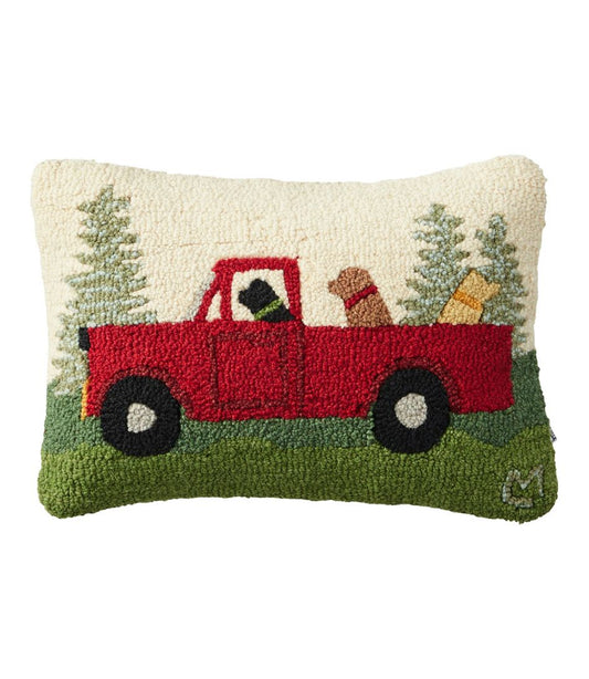 Wool Hooked Throw Pillow, Dog Trio, 14" x 20" | L.L.Bean discount