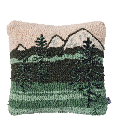 Wool Hooked Throw Pillow, Mountains, 14" x 14" | L.L.Bean outlet