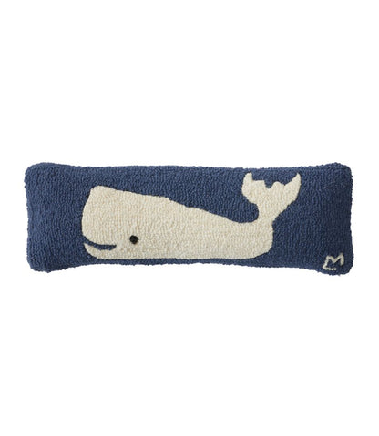 Wool Hooked Throw Pillow, Whale, 8" x 24" | L.L.Bean online