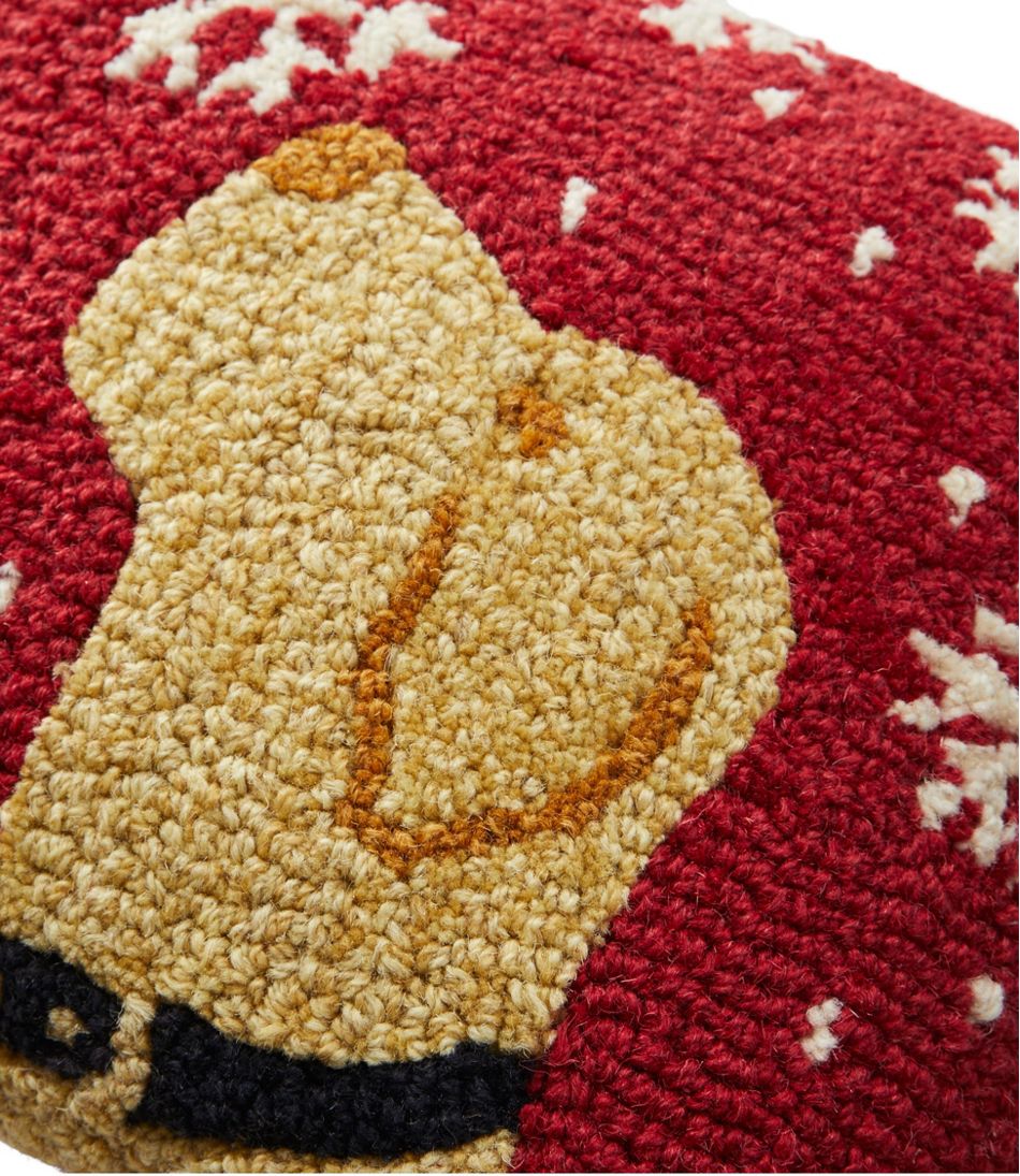 Wool Hooked Throw Pillow, Snowflake Yellow Lab, 14" x 14" | L.L.Bean discount