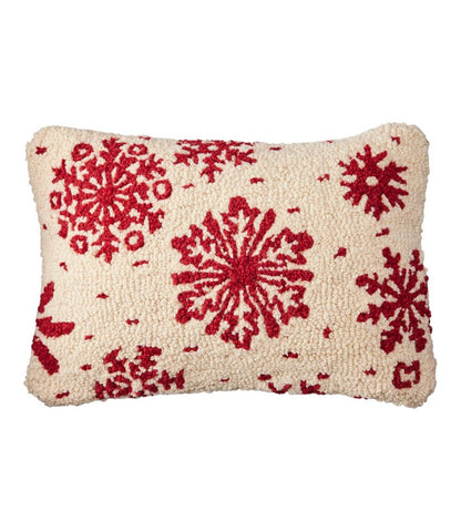 Wool Hooked Throw Pillow, Snowflake, 14" x 20" | L.L.Bean online
