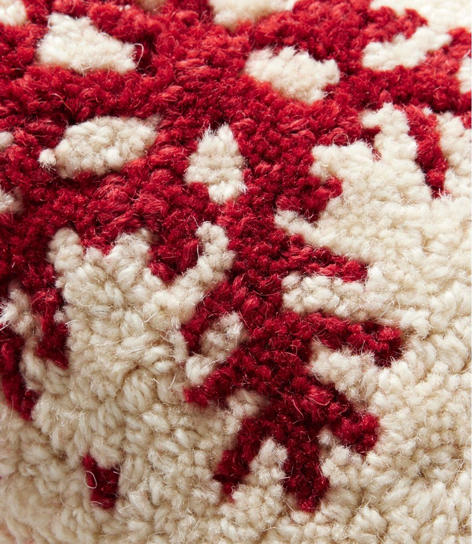 Wool Hooked Throw Pillow, Red Flake, 8" x 12" | L.L.Bean sale