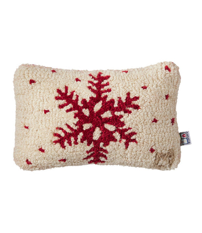 Wool Hooked Throw Pillow, Red Flake, 8" x 12" | L.L.Bean sale - US 9065