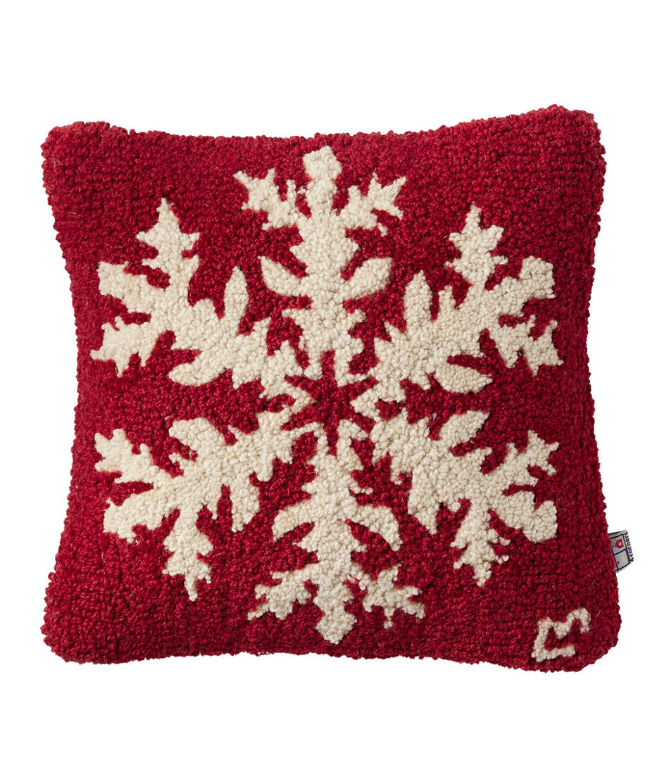 Wool Hooked Throw Pillow, Snowflake, 14" x 14" | L.L.Bean near me - US 3133