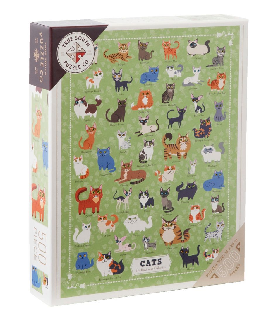 Illustrated Cats Puzzle, 500 Pieces | L.L.Bean online