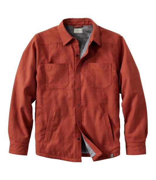 Men's Katahdin Performance Flannel Shirt-Jacket, Hi-Pile Fleece-Lined Solid | L.L.Bean near me
