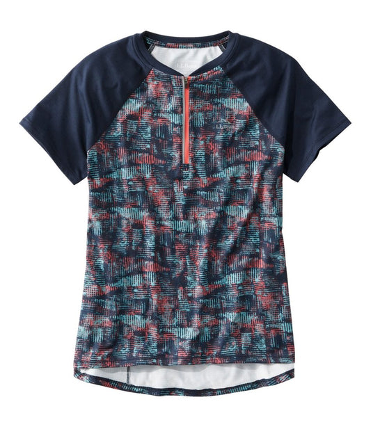 Women's Comfort Cycling Jersey Print Short-Sleeve | L.L.Bean outlet