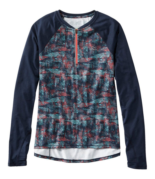 Women's Comfort Cycling Jersey, Long-Sleeve Print | L.L.Bean online