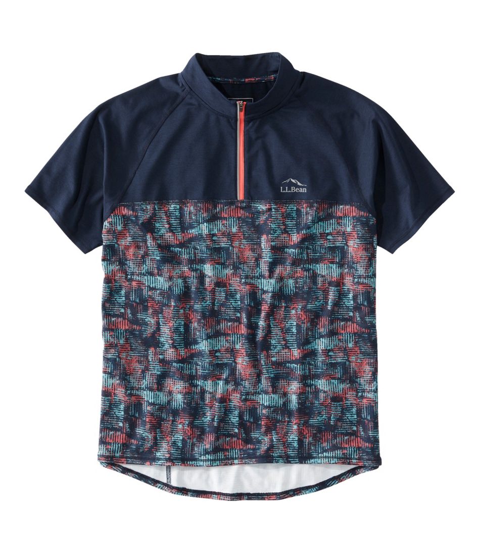Men's Comfort Cycling Jersey, Short-Sleeve Print | L.L.Bean sale