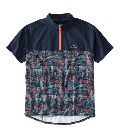 Men's Comfort Cycling Jersey, Short-Sleeve Print | L.L.Bean sale