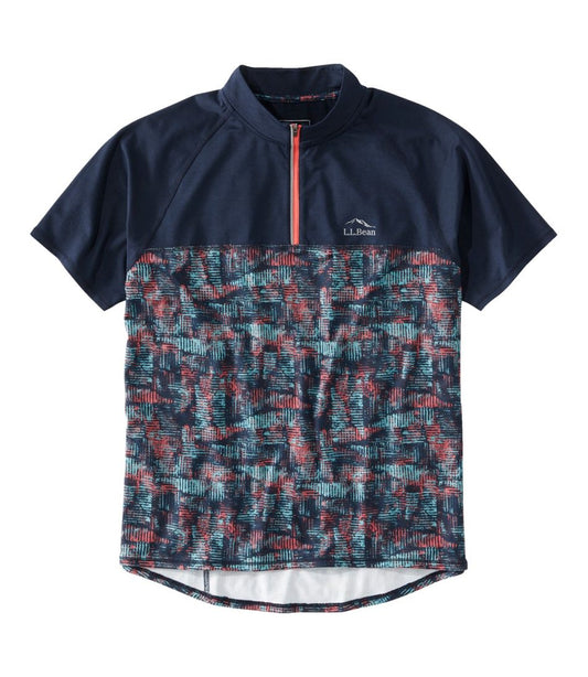 Men's Comfort Cycling Jersey, Short-Sleeve Print | L.L.Bean sale