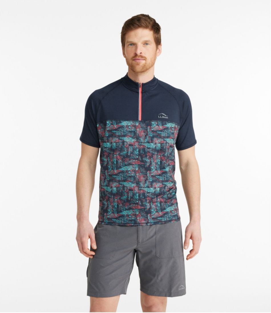 Men's Comfort Cycling Jersey, Short-Sleeve Print | L.L.Bean sale