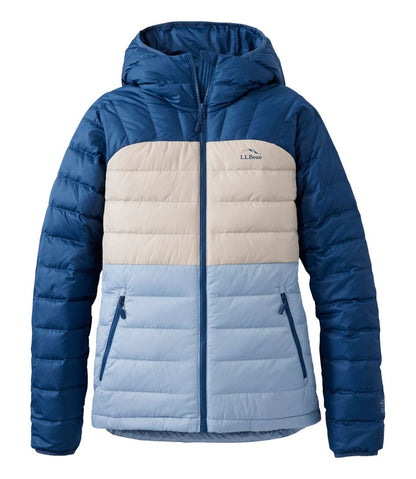 Women's Bean's Down Hooded Jacket, Colorblock | L.L.Bean discount