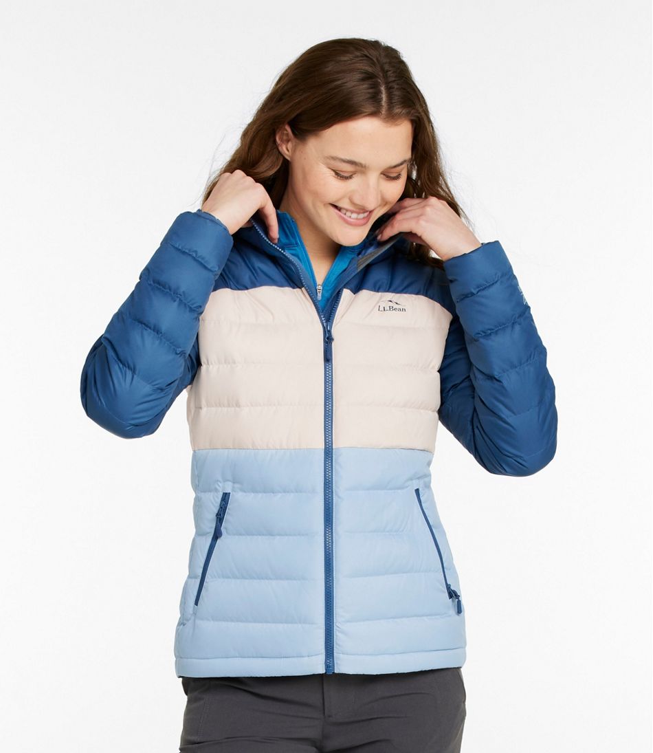 Women's Bean's Down Hooded Jacket, Colorblock | L.L.Bean discount