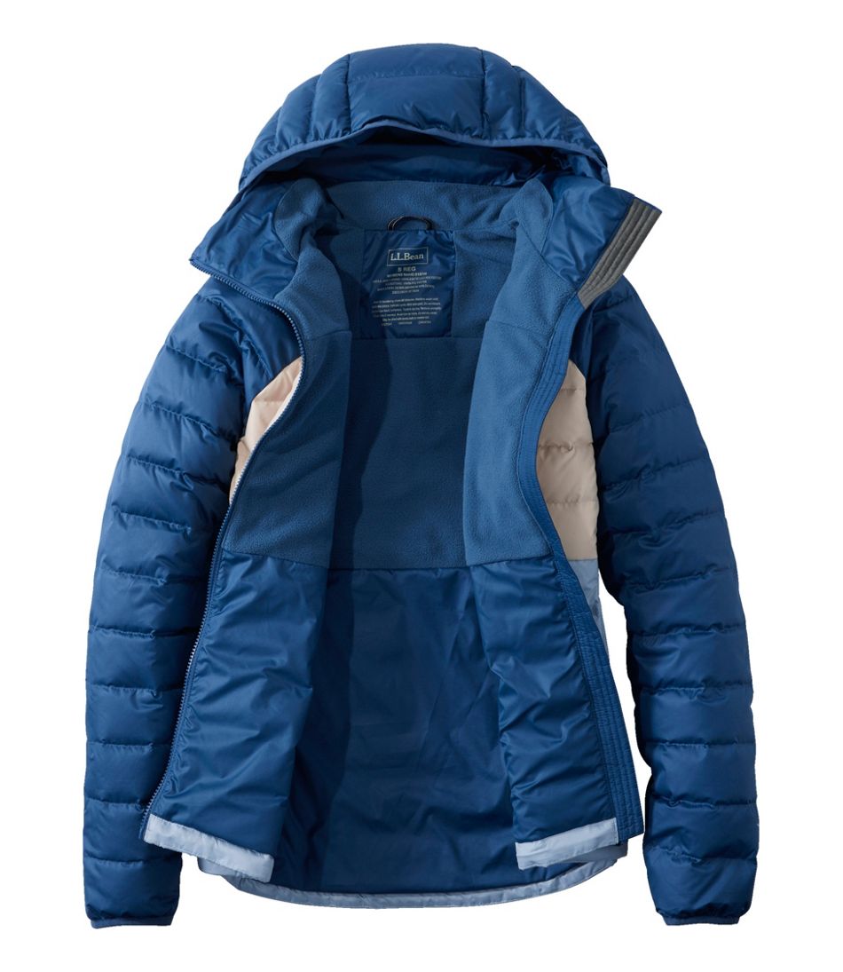 Women's Bean's Down Hooded Jacket, Colorblock | L.L.Bean discount