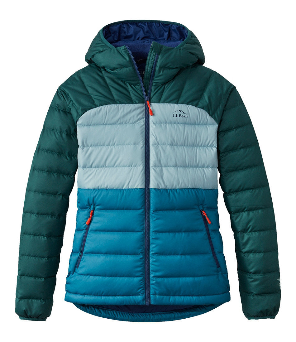 Women's Bean's Down Hooded Jacket, Colorblock | L.L.Bean discount - US 2887